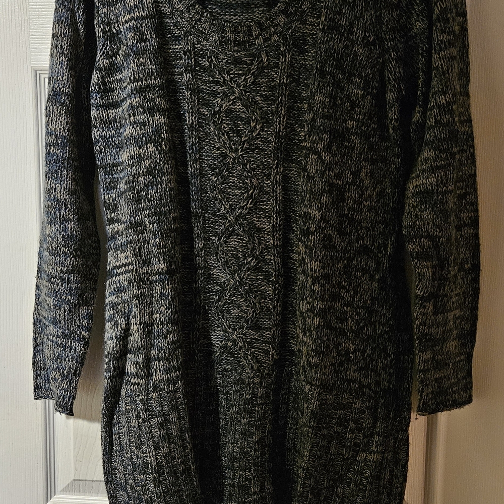 Cozy Black, Blue and Gray Knit Sweater